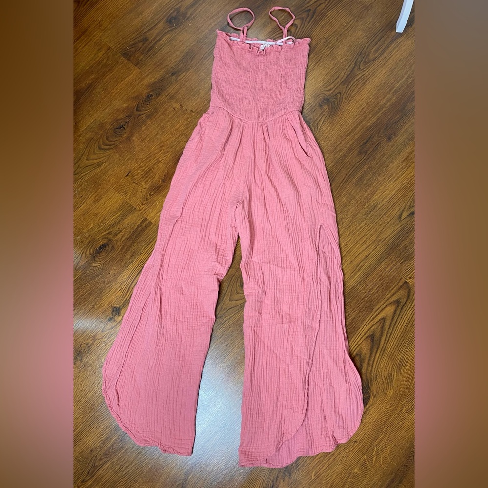 🌷 Sim & Sam 🌷 100% Cotton Light Pink Romper NWT